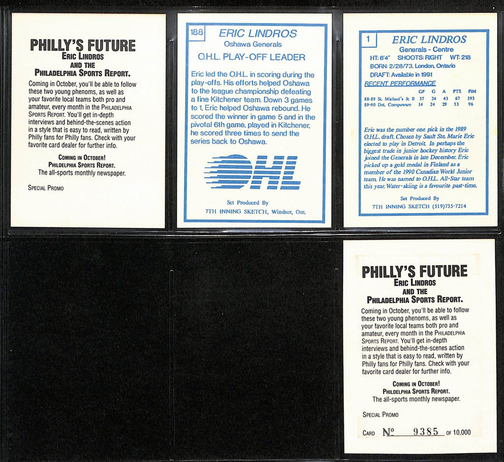 Lot of 7 Philadelphia Flyers Complete Team Sets Plus Lindros Cards 189215