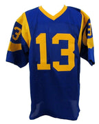 Kurt Warner Autographed Custom Football Jersey   Rams PSA/DNA