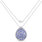4.16 Carat Genuine Tanzanite .925 Sterling Silver Pendant