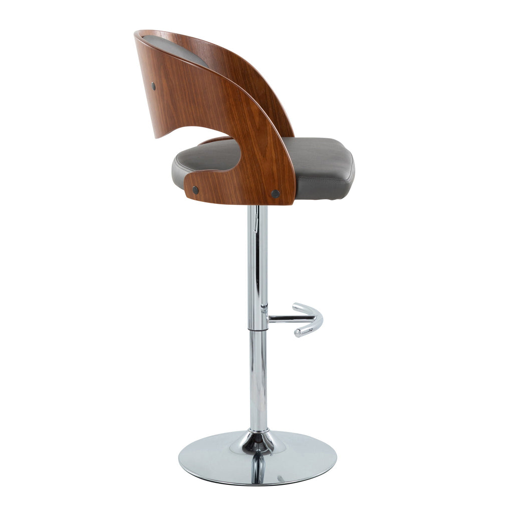 Pino - Mid Century Modern Adjustable Barstool & Swivel (Set of 2)