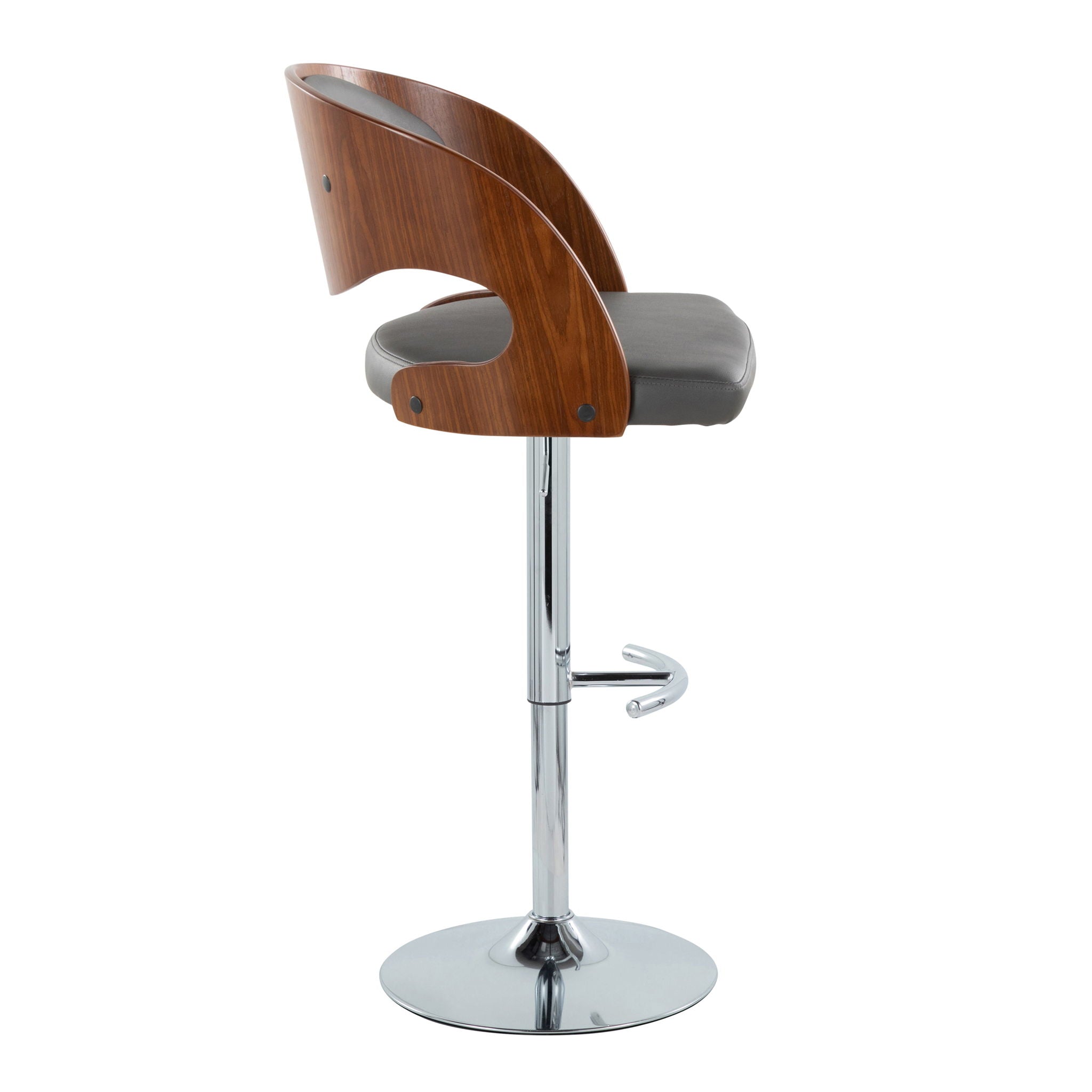 Pino - Mid Century Modern Adjustable Barstool & Swivel (Set of 2)