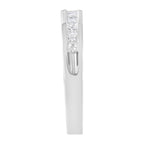 .925 Sterling Silver 1/2 Cttw Princess-Cut Diamond Channel-Set Half-Eternity Wedding or Anniversary Band Ring (H-I Color, I2 Clarity) - Size 6