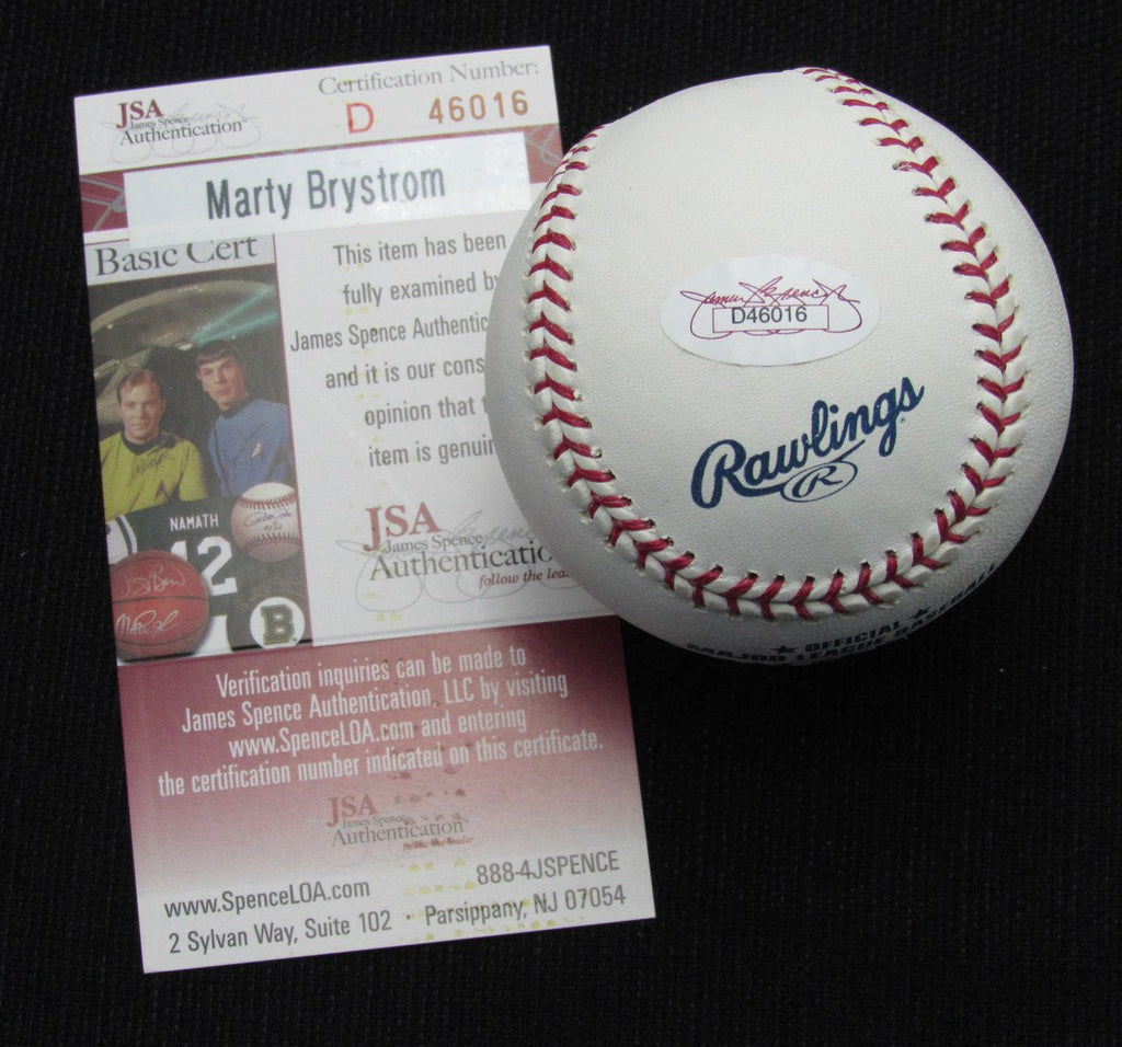 Marty Bystrom Signed/Auto Yankees 100th OML Baseball JSA 186758