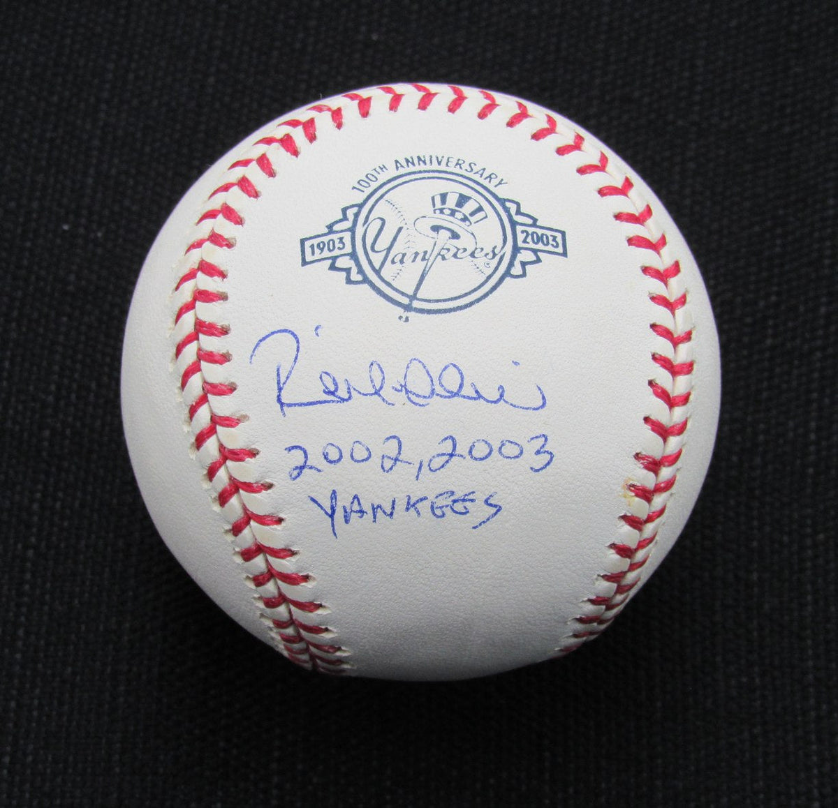 Raul Mondesi Signed/Auto Yankees 100th OML Baseball JSA  186732