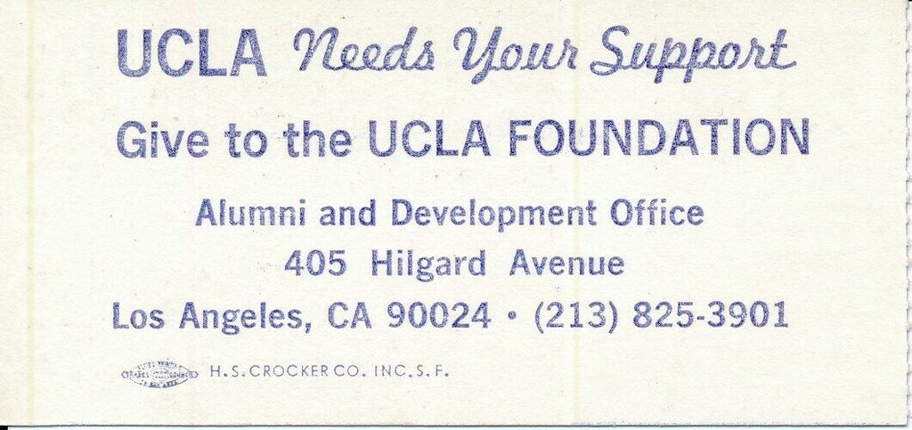 1976 UCLA Bruins vs. Stanford University Football Game Ticket Stub 148626