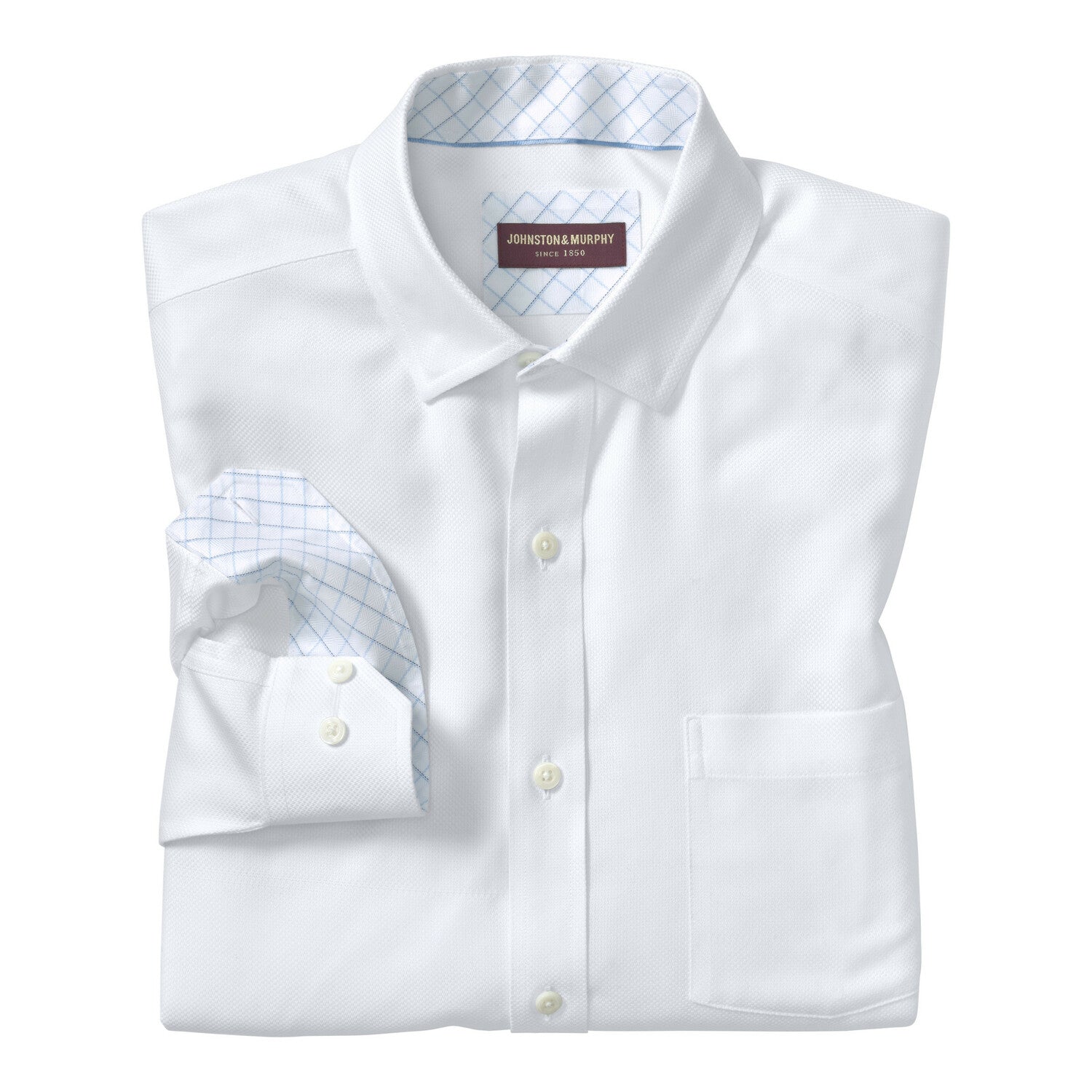 Ovation Non-Iron Dress Shirt // White Solid Birdseye