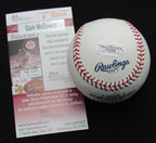 Sam McDowell Signed/Auto Yankees 100th OML Baseball JSA  186849