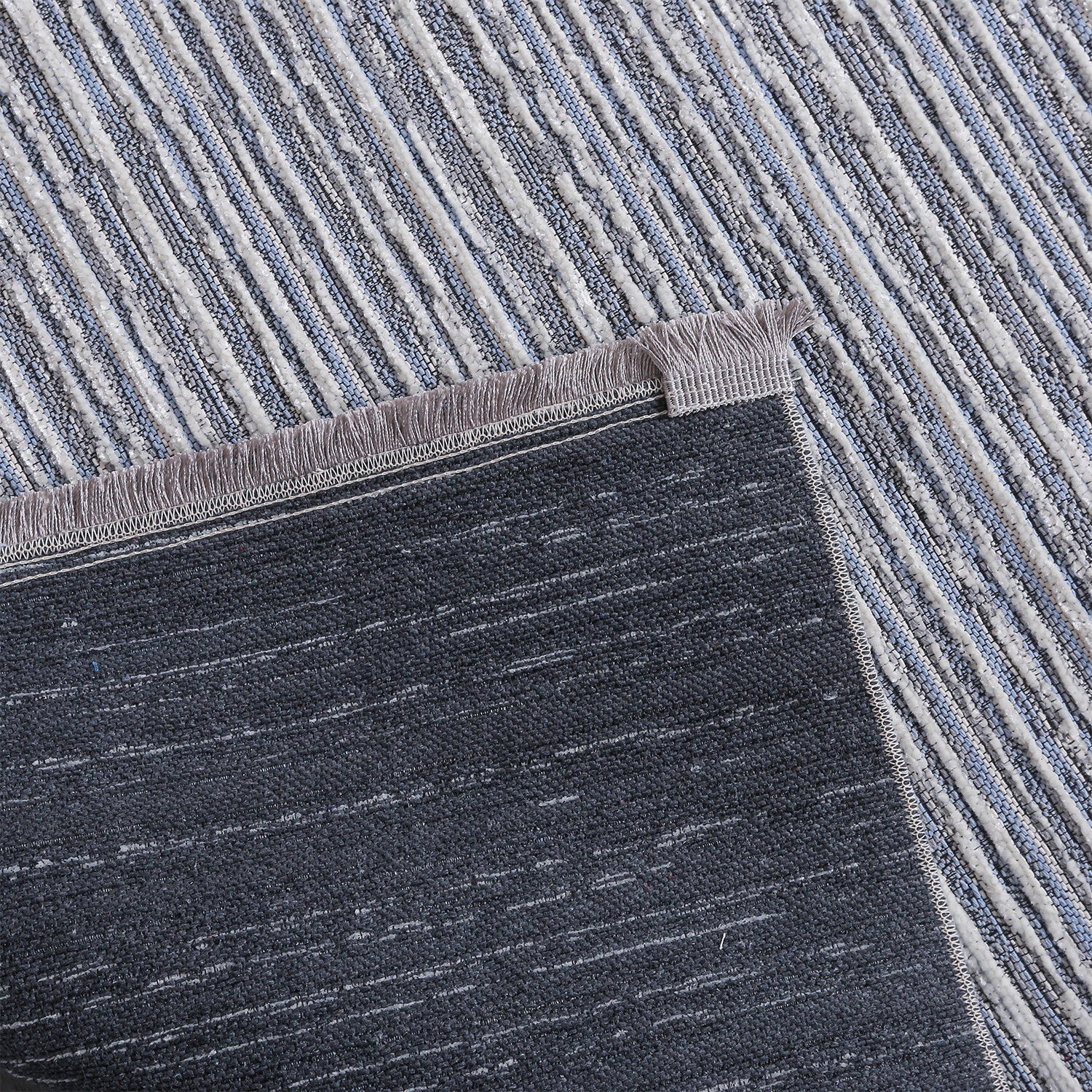 Chenille Woven Rug // Blue