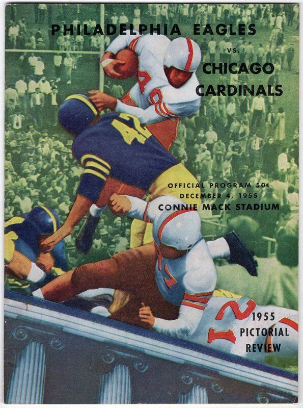 Philadelphia Eagles Chicago Cardinals Official Game Program 1955 130485