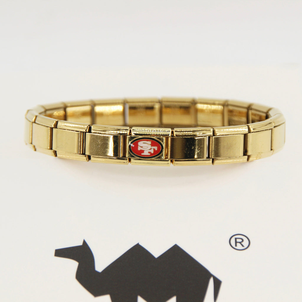 Football Team Logo Italian Charm Bracelet – Custom Gifts for Fans