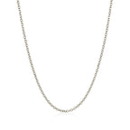 14k White Gold Diamond Cut Cable Link Chain 1.5mm