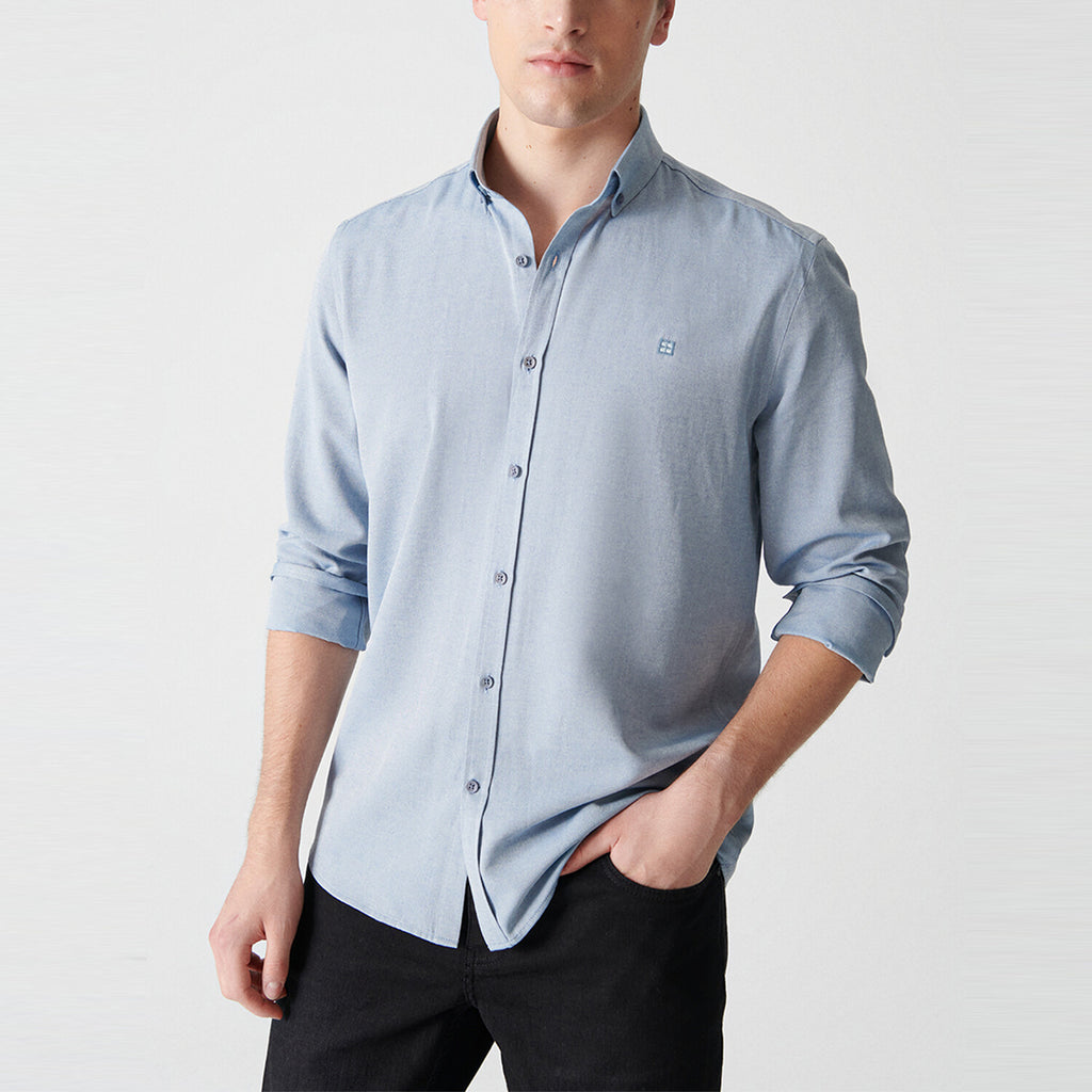 Oxford Regular Fit Shirt // Dark Blue