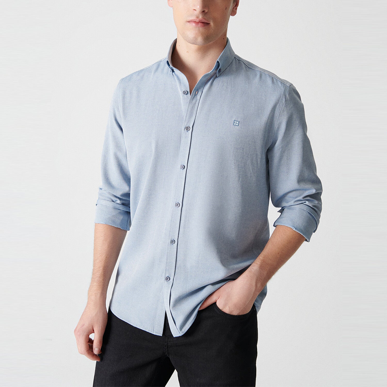 Oxford Regular Fit Shirt // Dark Blue