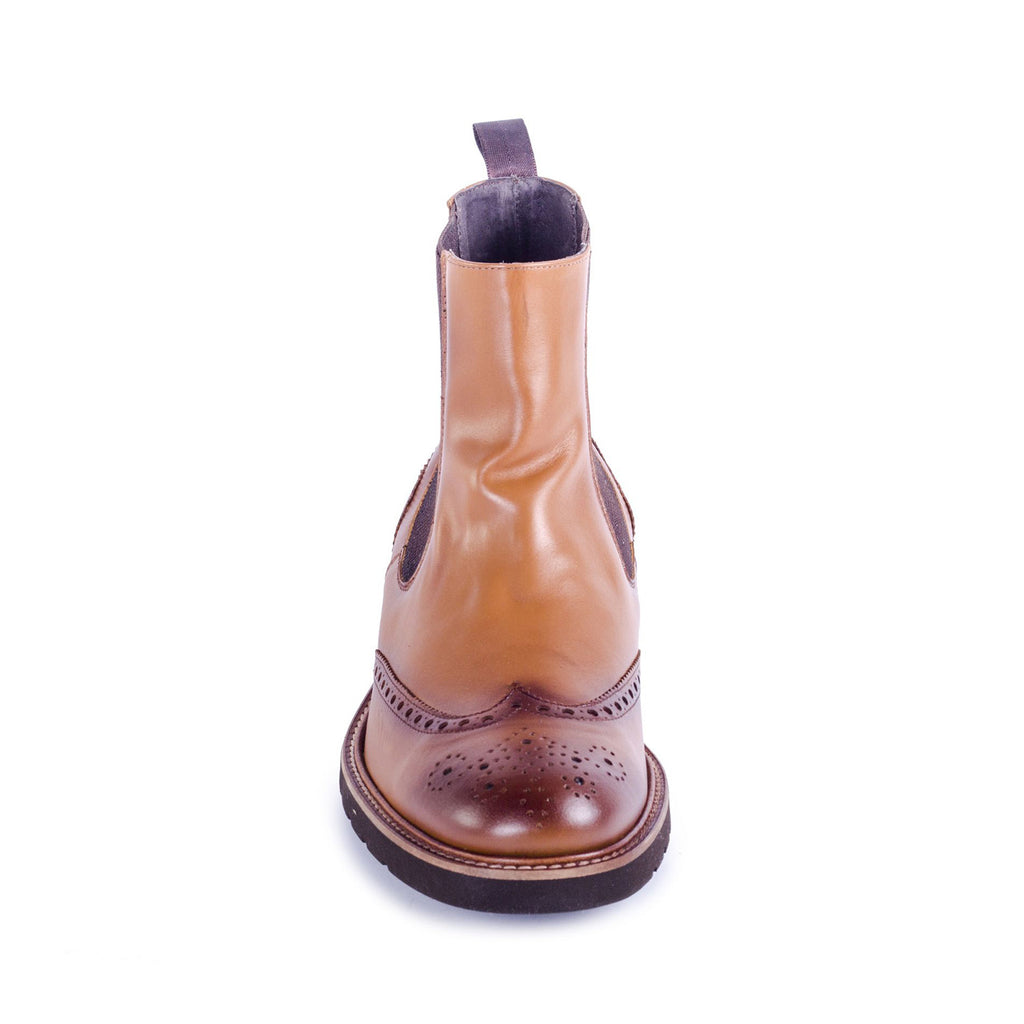 Velsi Leather Chelsea Boot // Cognac