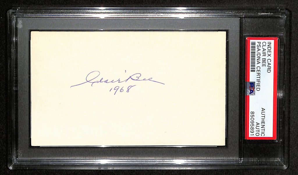 Clair Bee HOF Signed 3x5 Index Card Baltimore Bullets Coach PSA/DNA 185476