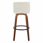 Toriano - Contemporary Fixed Height Barstool Swivel And Round