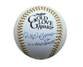 Roberto Alomar Autographed/Inscr Gold Glove Award Baseball Blue Jays JSA 187616