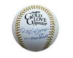 Roberto Alomar Autographed/Inscr Gold Glove Award Baseball Blue Jays JSA 187616