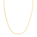 Double Extendable Cable Chain in 14k Yellow Gold (1.40 mm)