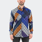 Fibonacci Afro Lion Button-Up // Black