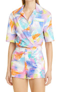 Le Superbe Extra Camp Shirt in Desert Palms Brights, Size 10