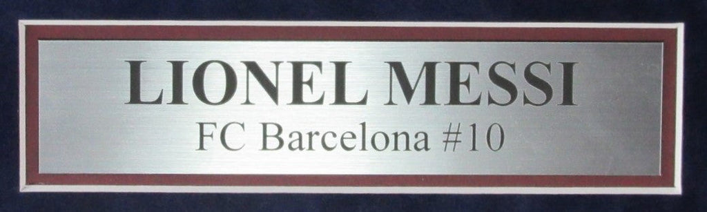 Lionel Messi Signed/Autographed FC Barcelona Soccer Jersey Framed Beckett 190099