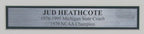 Jud Heathcote Autographed 3x5 Index Card w/ Photo Michigan State Framed PSA/DNA
