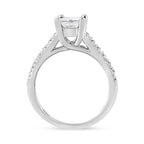 14K White Gold 1 1/5 Cttw 4-Prong Set Princess Diamond Classic Engagement Ring (I1-I2 Color, H-I Clarity) Ring Size 7