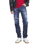 Dark Ripped Bleach Wash Cool Guy Jeans // Denim