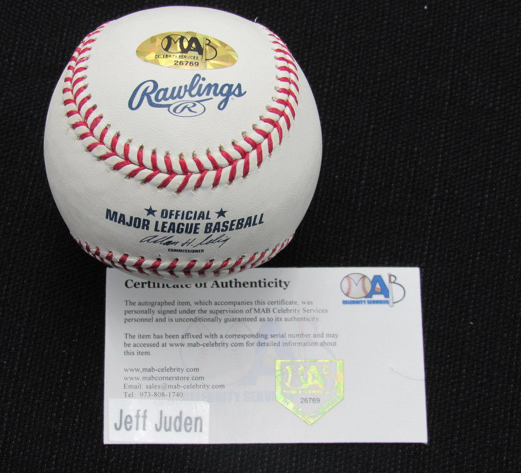 Jeff Juden Signed/Auto Yankees 100th OML Baseball MAB Inscr 187033