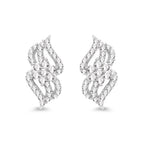 0.68 Carat Genuine White Diamond 14K White Gold Earrings (G-H Color, SI1-SI2 Clarity)