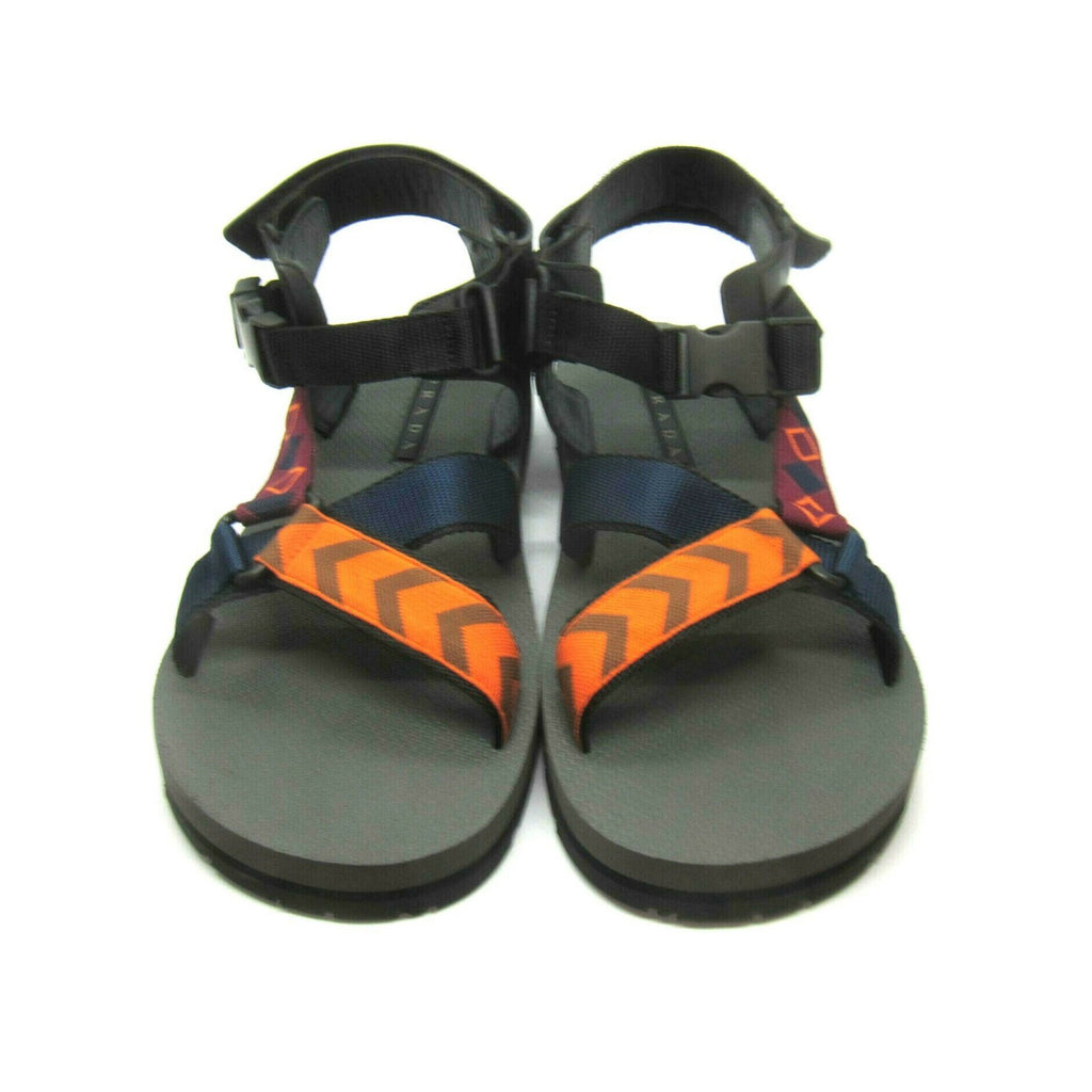Nylon Sandals // Black + Orange