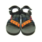 Nylon Sandals // Black + Orange