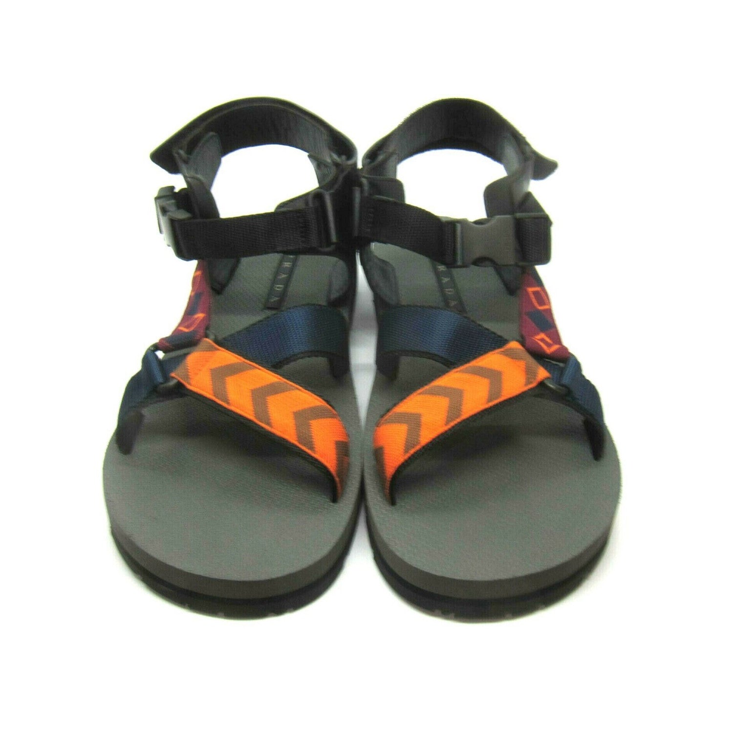 Nylon Sandals // Black + Orange