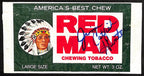 Jim Catfish Hunter HOF A's Signed/Autographed Red Man Tobacco Pouch Bag 176611
