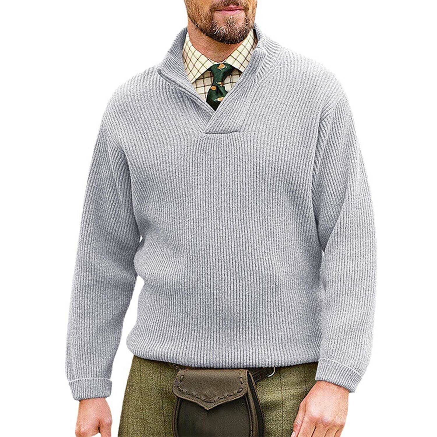 Stand Collar Sweater // Grey