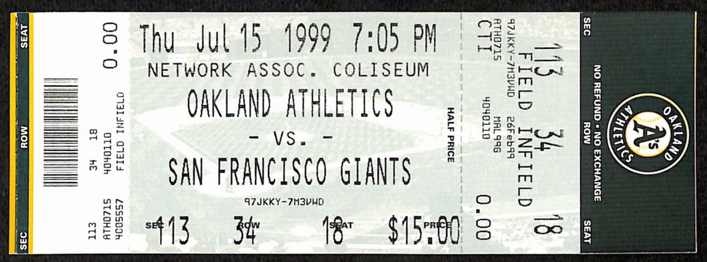 Barry Bonds Breaks Intentional Walk Record Full Ticket Giants 7/15/1999 187531