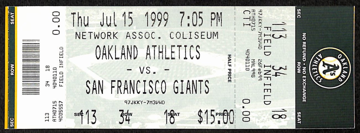 Barry Bonds Breaks Intentional Walk Record Full Ticket Giants 7/15/1999 187531