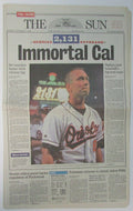 Cal Ripken Orioles Plays 2131 Consecutive Games 1995 Baltimore Sun 147857