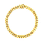 10k Yellow Gold Classic Miami Cuban Solid Bracelet (7.10 mm)