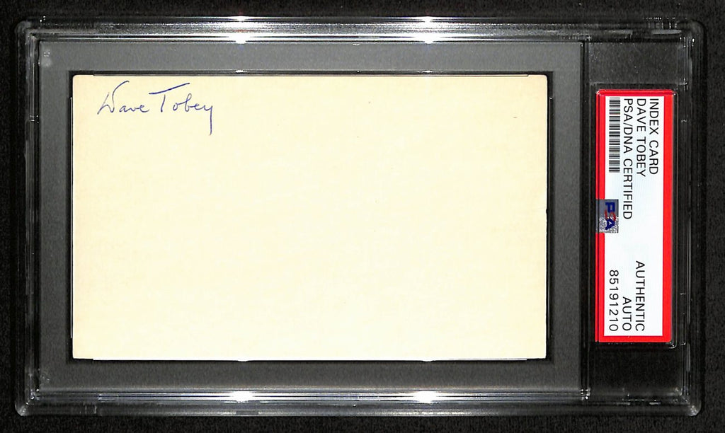 Dave Tobey HOF Signed/Auto 3x5 Index Card NBA Referree PSA/DNA 188559