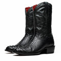 Kansas // Python Leather Western Boots // Black
