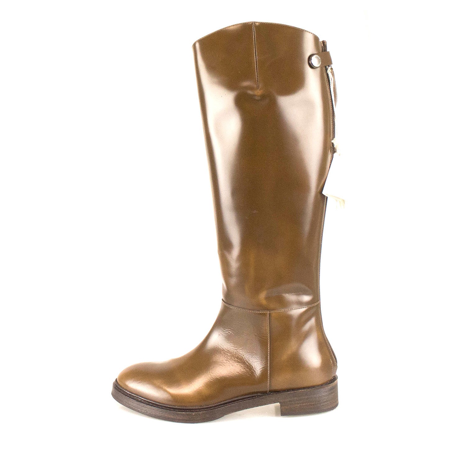 Women's Leather Knee-High Boots // Brown