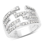 0.60 Carat Genuine White Diamond .925 Sterling Silver Ring