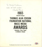 Charles Edison Signed/Auto Thomas Edison Media Awards Program PSA/DNA 192085