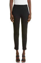 St. John Collection Ponte Knit Slim Ankle Pants in Caviar, Size 8