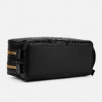 The Belluno Black Python Leather Men’s Essentials Bag