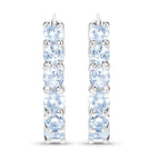 1.20 Carat Genuine Aquamarine .925 Sterling Silver Earrings