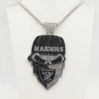 Newest Sports Team Logo Bandit Skull  Pendant Necklace – Iced Out Hip Hop Jewelry for True Fans