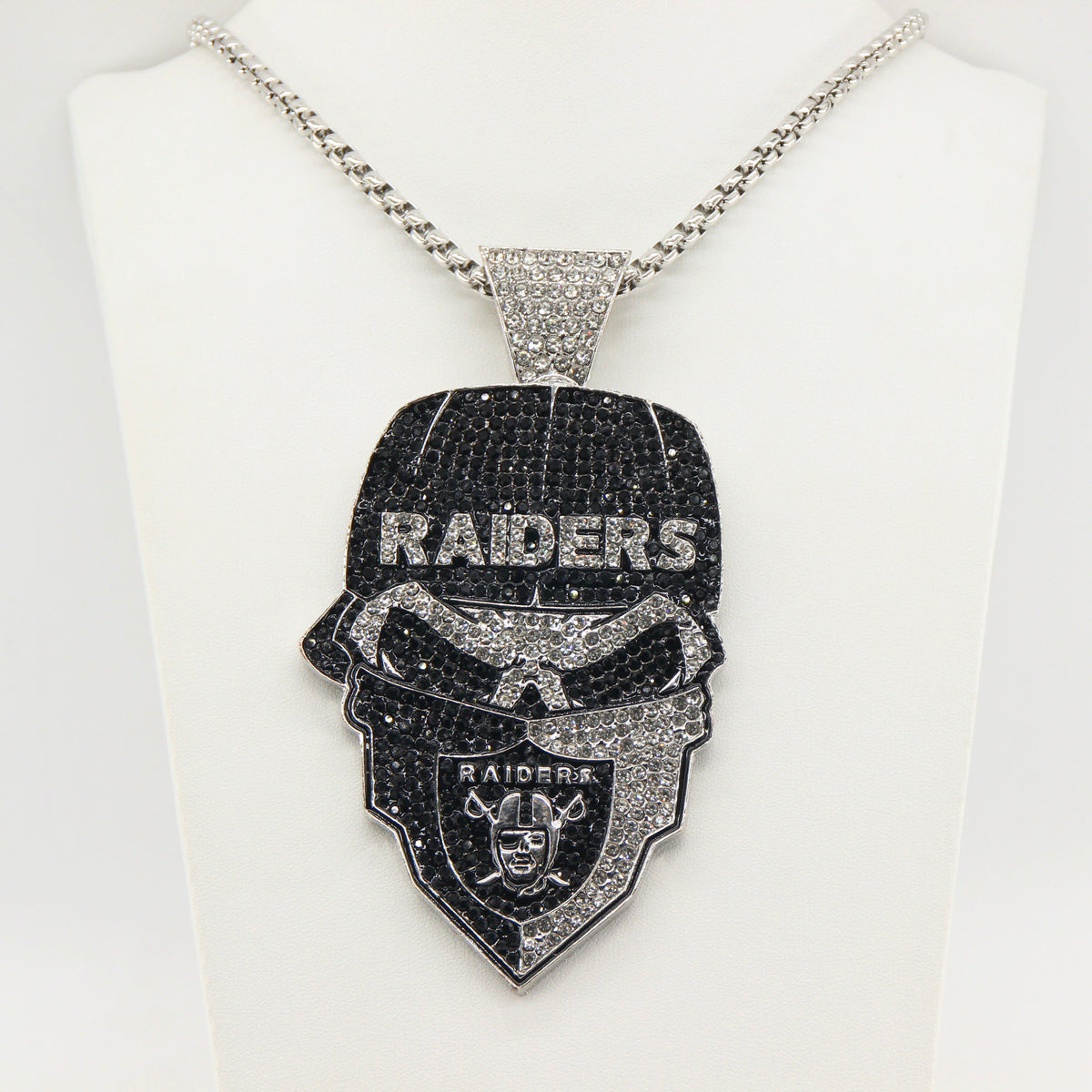 Newest Sports Team Logo Bandit Skull  Pendant Necklace – Iced Out Hip Hop Jewelry for True Fans